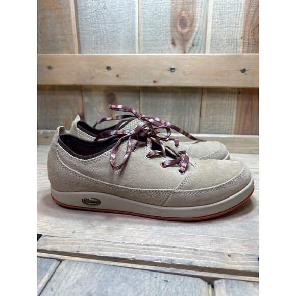 US7 CHACO NWOB Velleda Incense Beige Suede Comfort Sneaker J103156 Womens - Picture 2 of 10